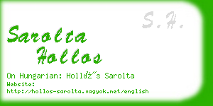 sarolta hollos business card